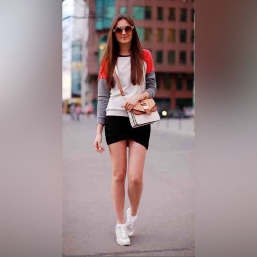 Alexander Wang Black Ruched Mini Skirt
